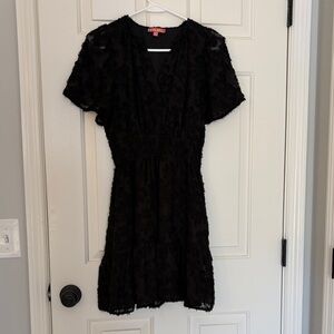 THML Black Textured Mini Dress